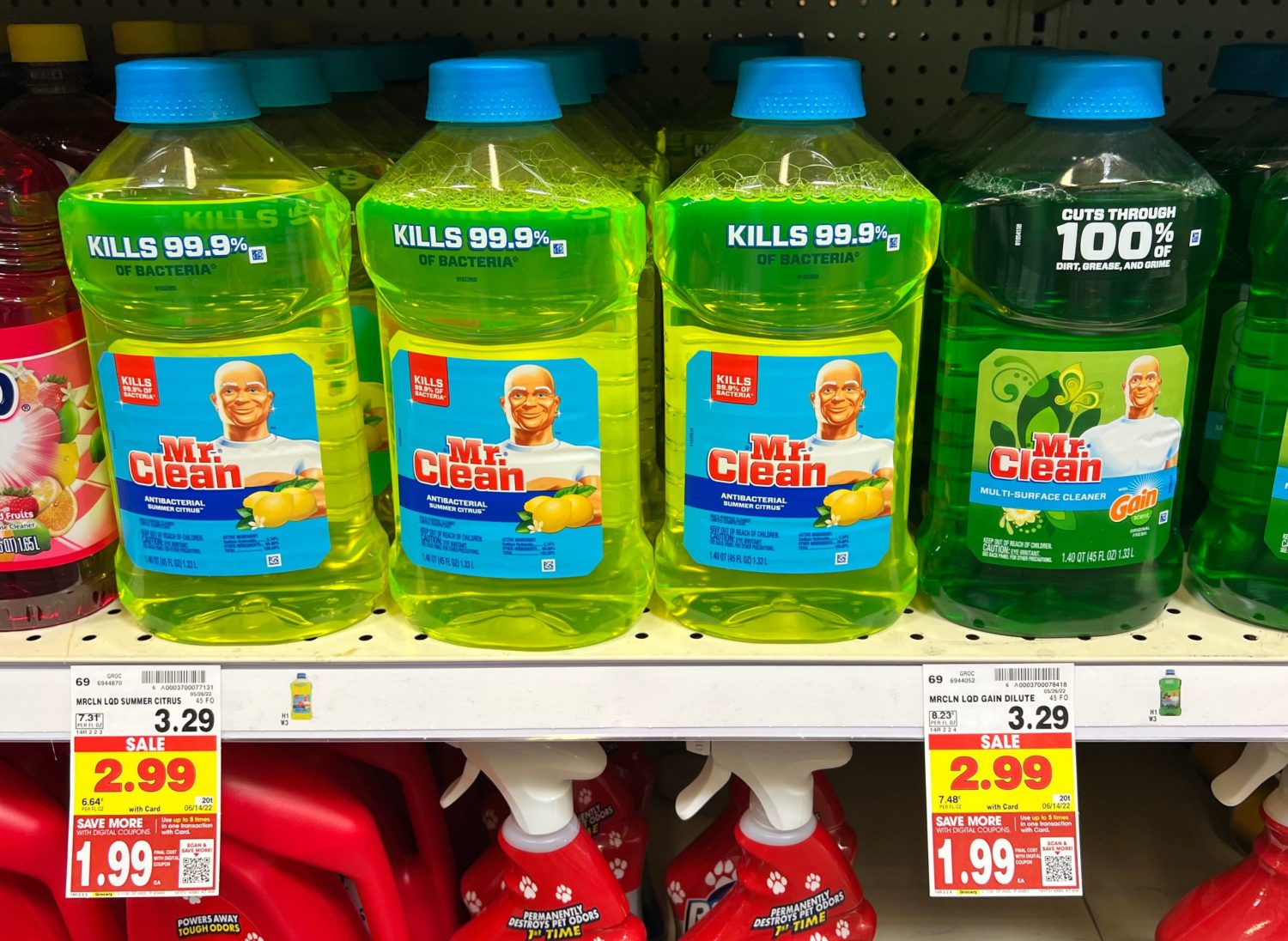 Mr. Clean Floor Cleaner,Liquid,1 gal,Jug,PK4 25045, 1gal. - Kroger