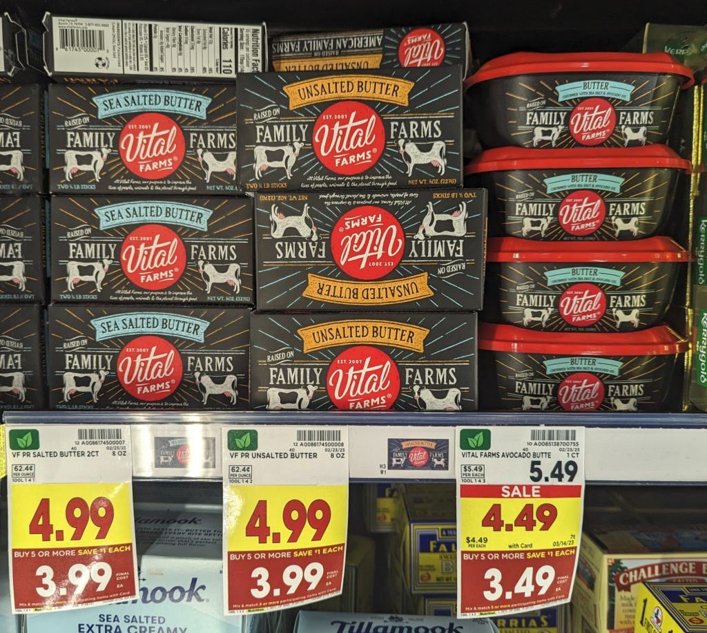 Vital Farms Butter As Low As At Kroger Regular Price