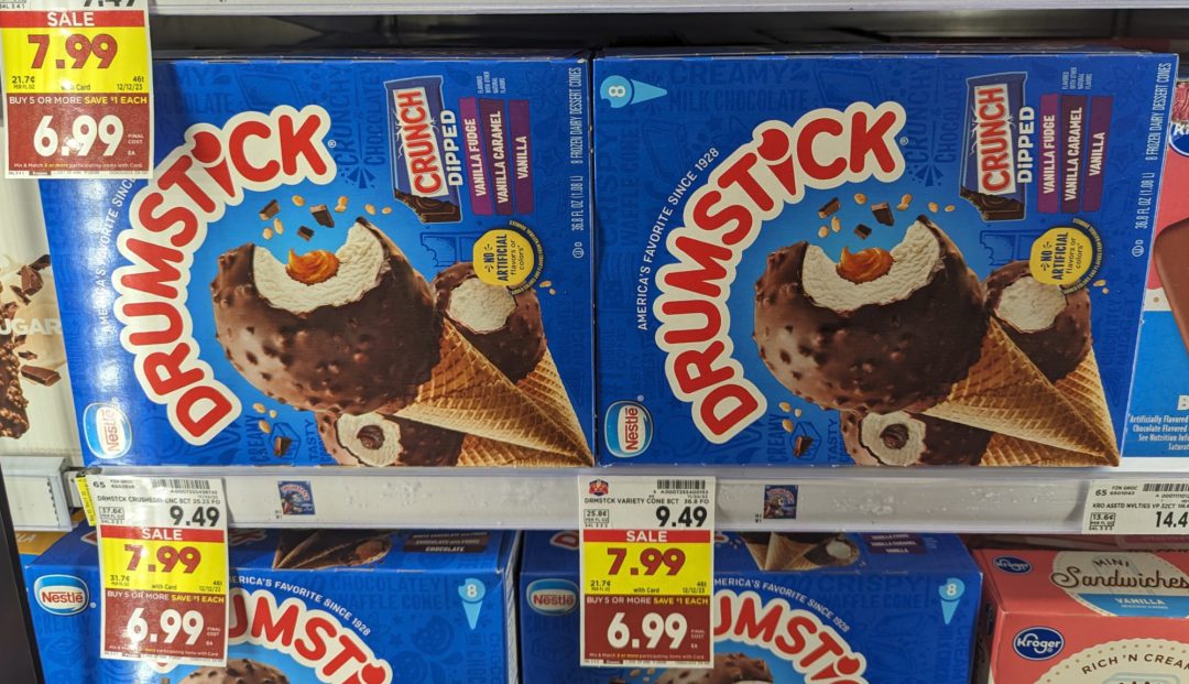 Pick Up Nestle Drumstick Cones 8 Count Boxes For Just 4 99 At Kroger