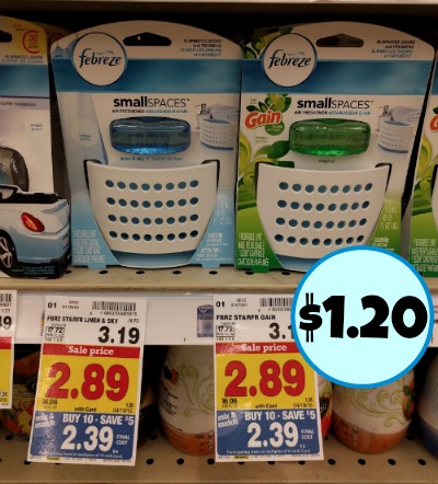 freshener air 2 ets $1.20 Small Febreze Spaces Just At Kroger