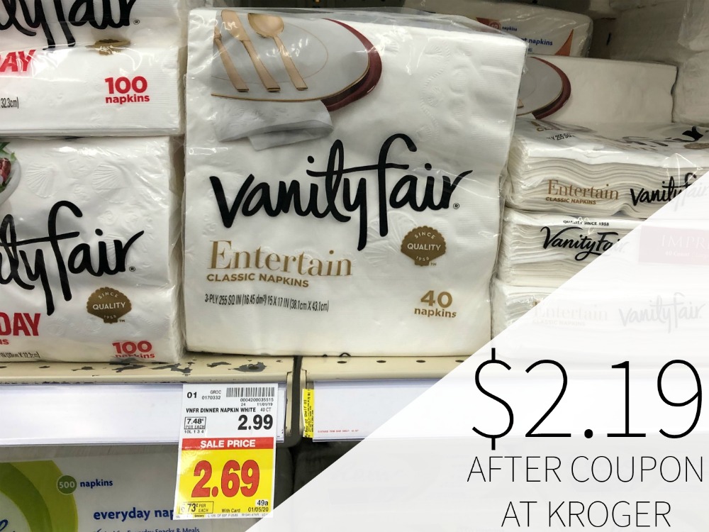 Vanity Fair Napkins Just 2 19 At Kroger