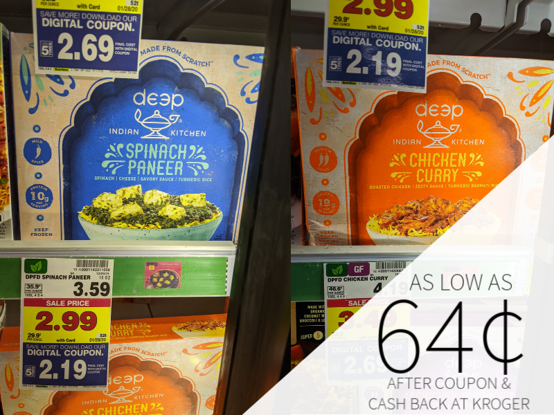 Deep Indian Kitchen Frozen Entrees As Low As 64¢ At Kroger