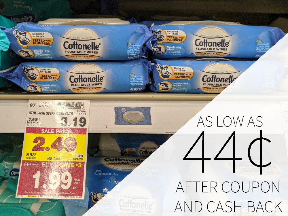 Cottonelle Flushable Wipes As Low As 44 At Kroger