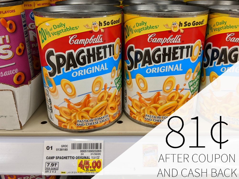 Spaghettios Just 81 Per Can At Kroger