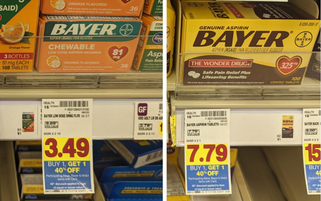 Bayer Aspirin As Low As $1.79 At Kroger - iHeartKroger