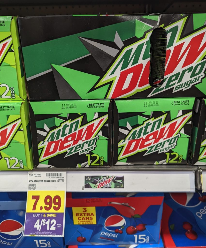 Mtn Dew Zero Sugar 12-Pack Just $1.50 At Kroger – ENDS SOON! - iHeartKroger