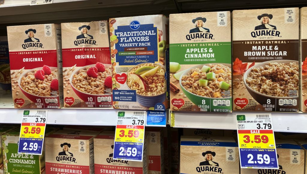 Quaker Instant Oatmeal As Low As $1.09 At Kroger - iHeartKroger