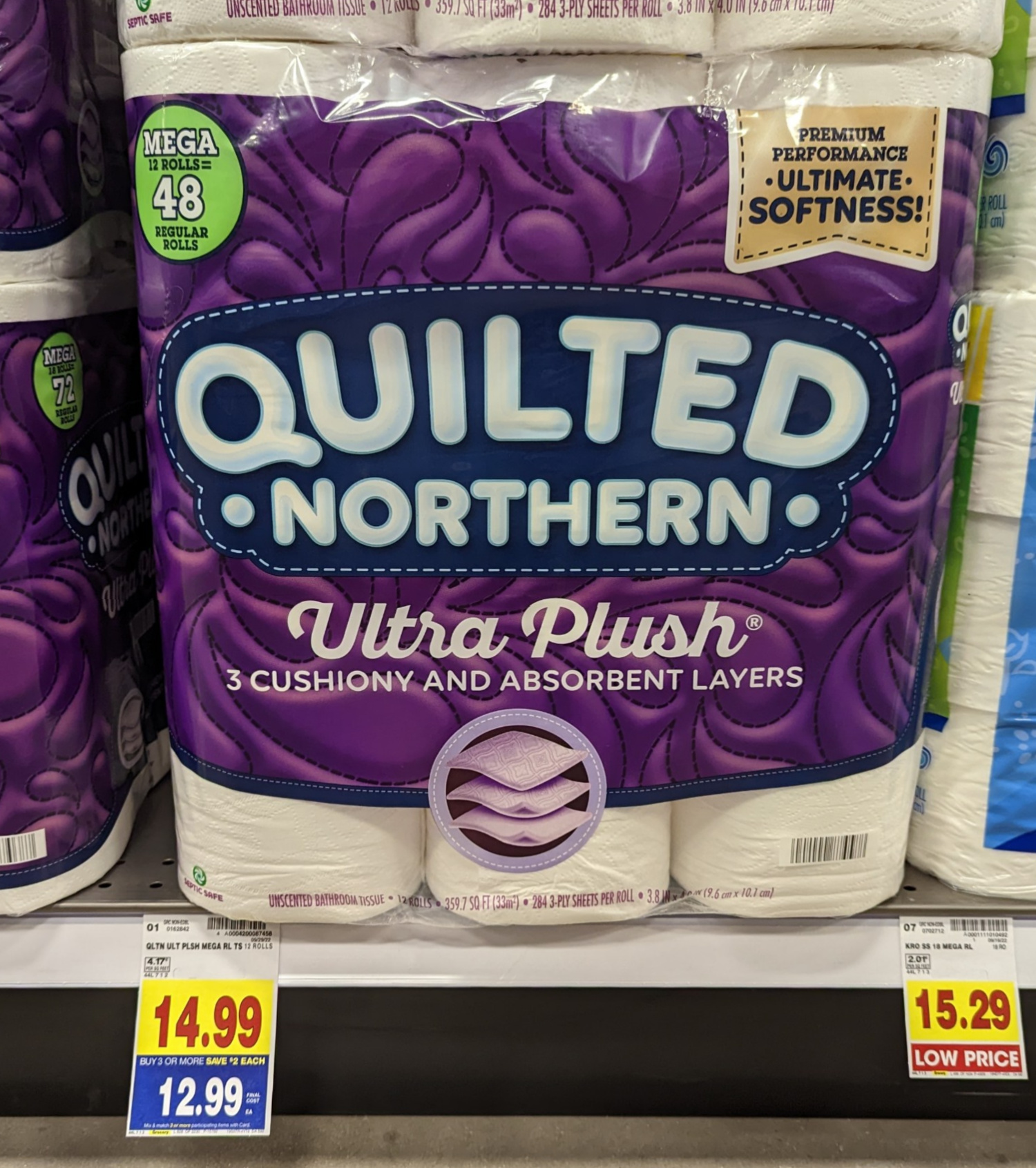 Quilted Northern Bathroom Tissue, Unscented, Mega Rolls, 2 Ply 4 Ea, Shop
