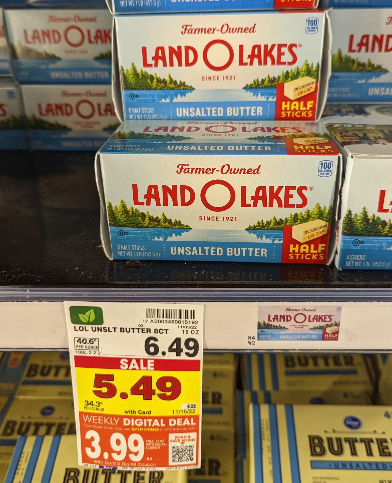 Land O Lakes Salted Stick Butter, 16 oz, 4 Sticks 