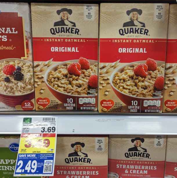 Quaker Instant Oatmeal As Low As $2.49 At Kroger - iHeartKroger