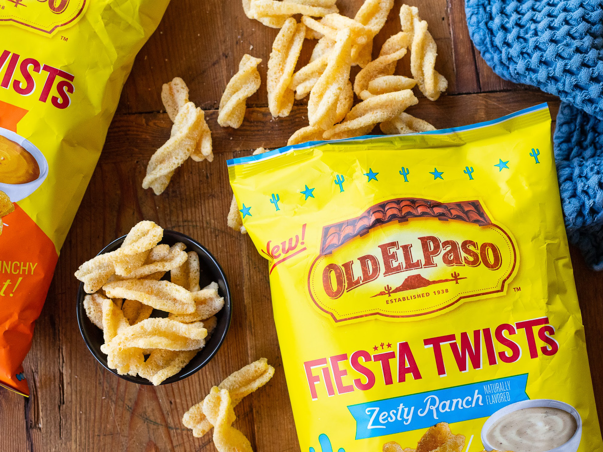 Old El Paso Zesty Ranch Fiesta Twists Crispy Corn Snacks Chips Bag, 5.5 oz  - Kroger