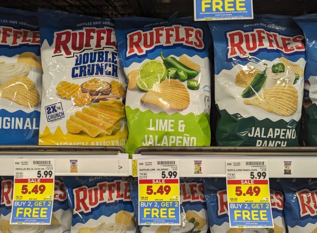 Ruffles Potato Chips As Low As $2.25 At Kroger (Regular Price $5.99 ...