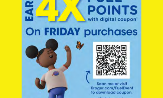 Earn 4X Fuel Points At Kroger Tomorrow Only!