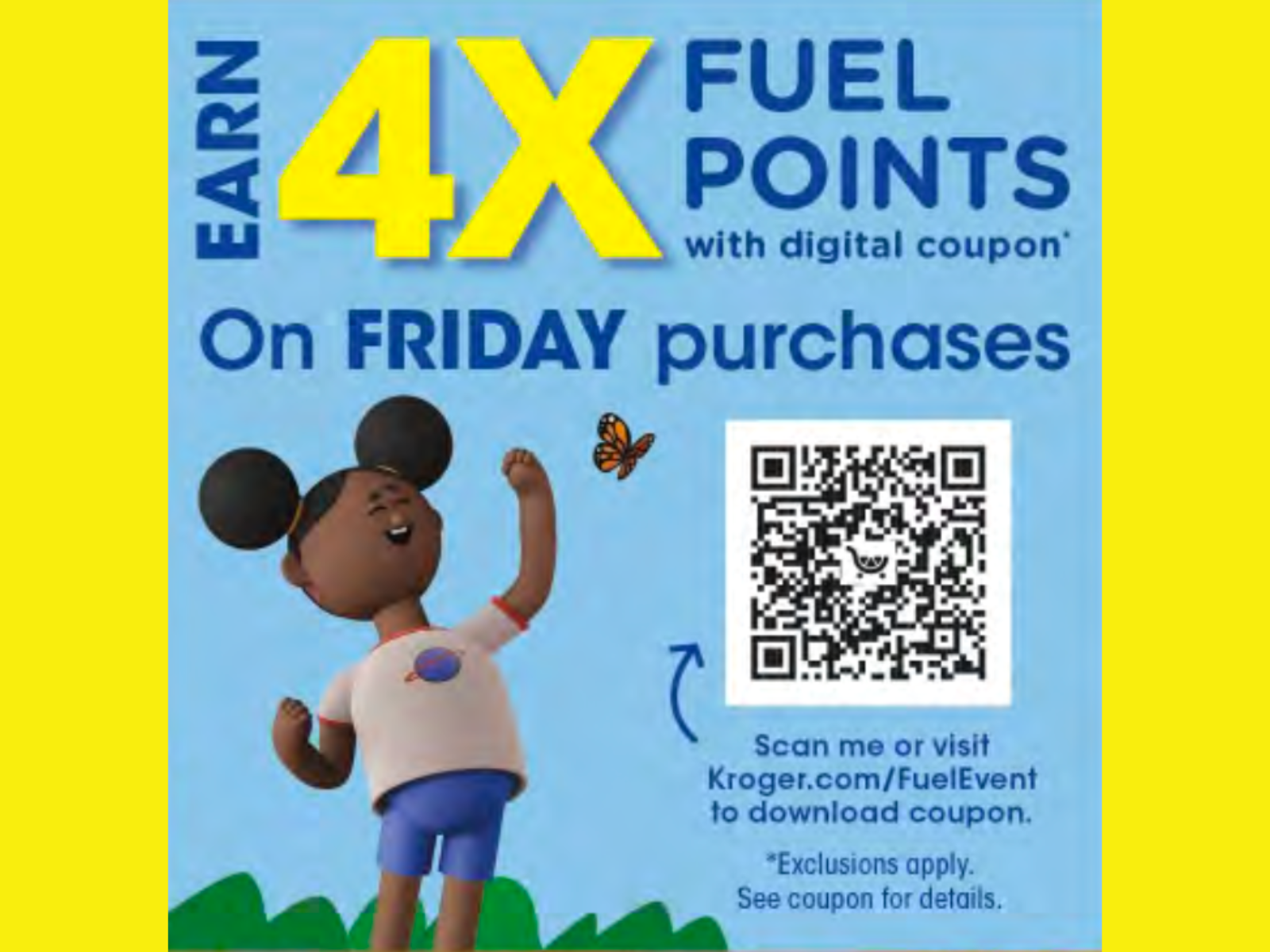 Earn 4X Fuel Points At Kroger Tomorrow Only!