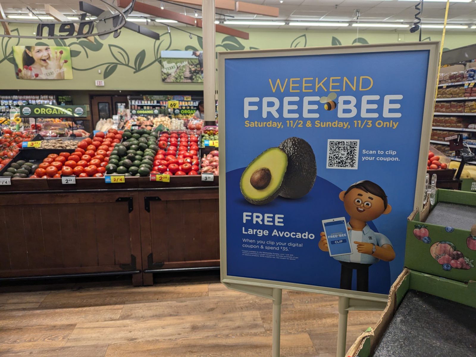 Free Large Avocado 11/2 Or 11/3 Only