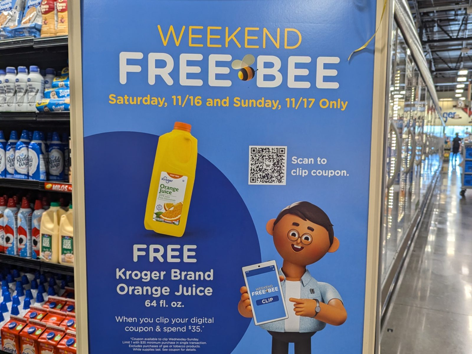 Free Kroger Orange Juice 11/16 Or 11/17 Only